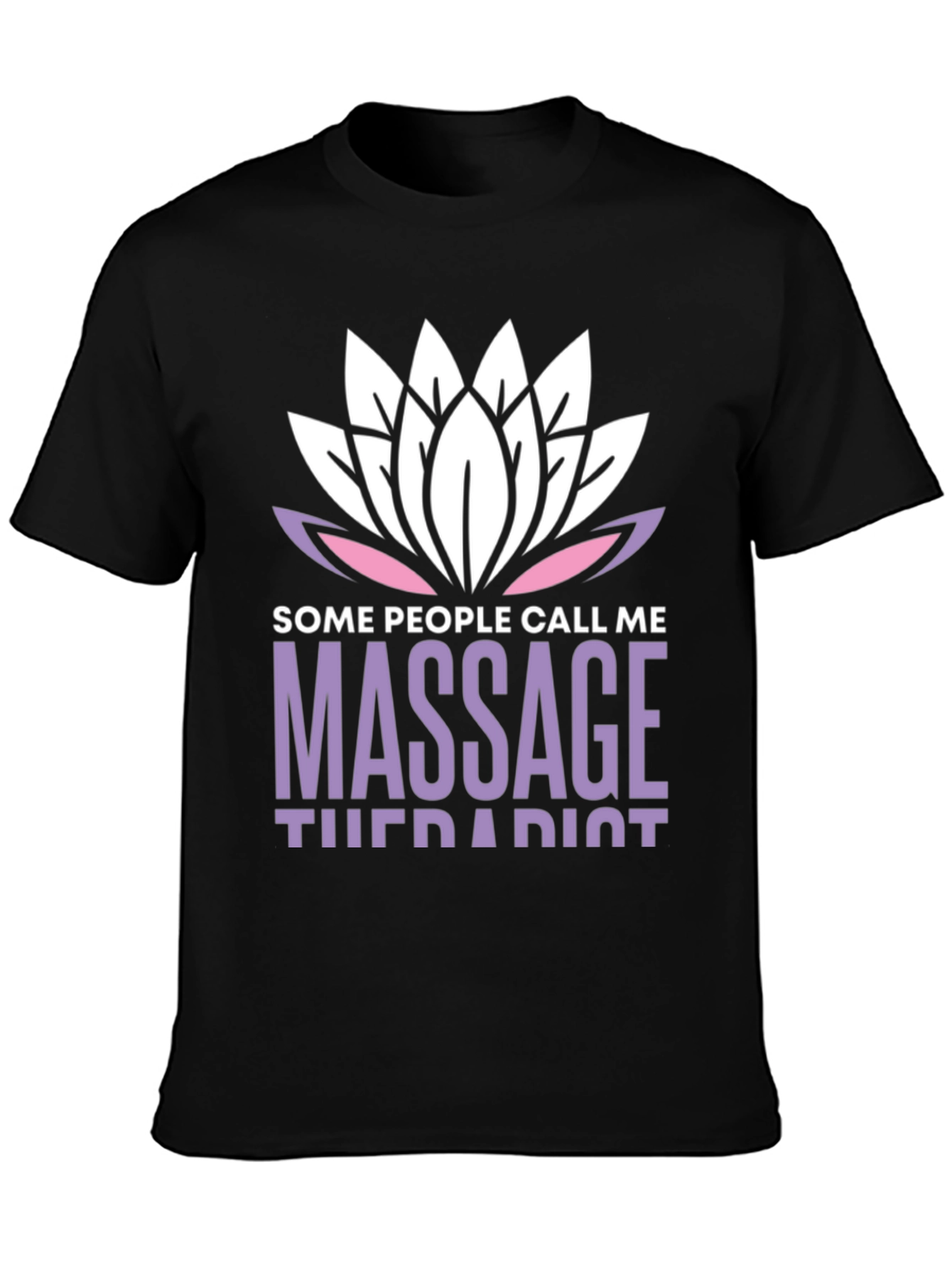 Massage Therapist T-Shirt Lotus Design