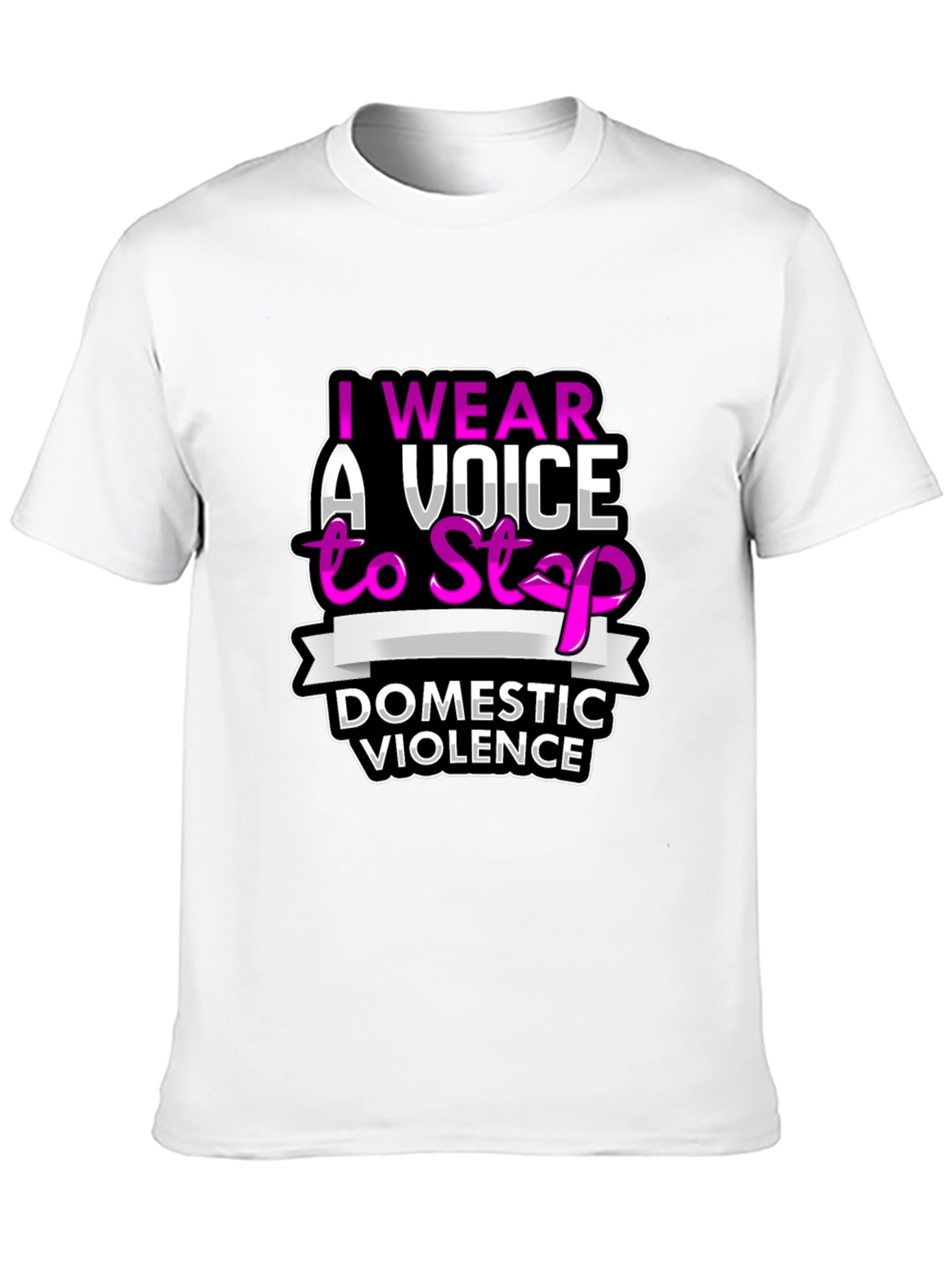 I Wear A Voice To Stop Domestic Violence T-Shirt