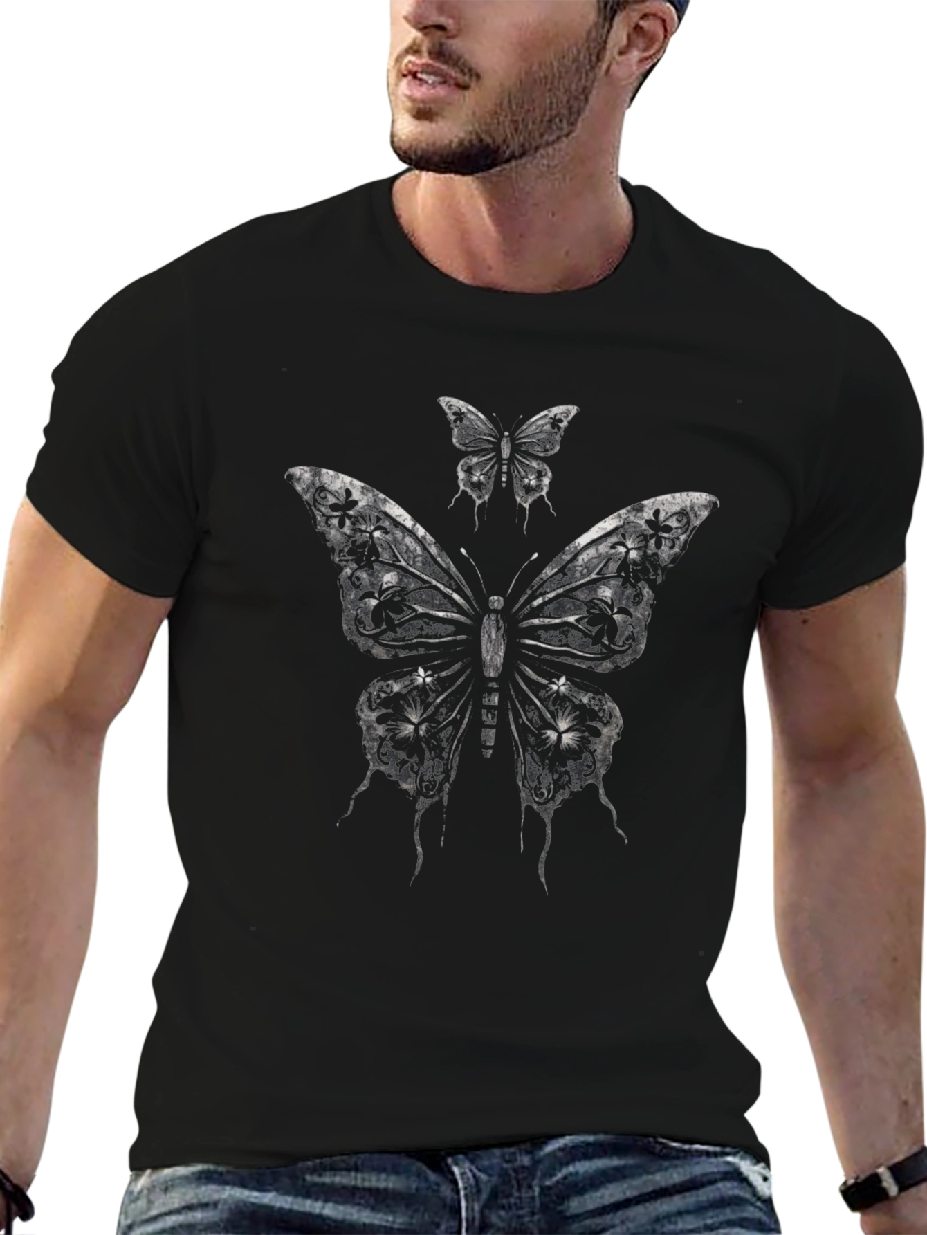 Butterfly Graphic Tee - Black