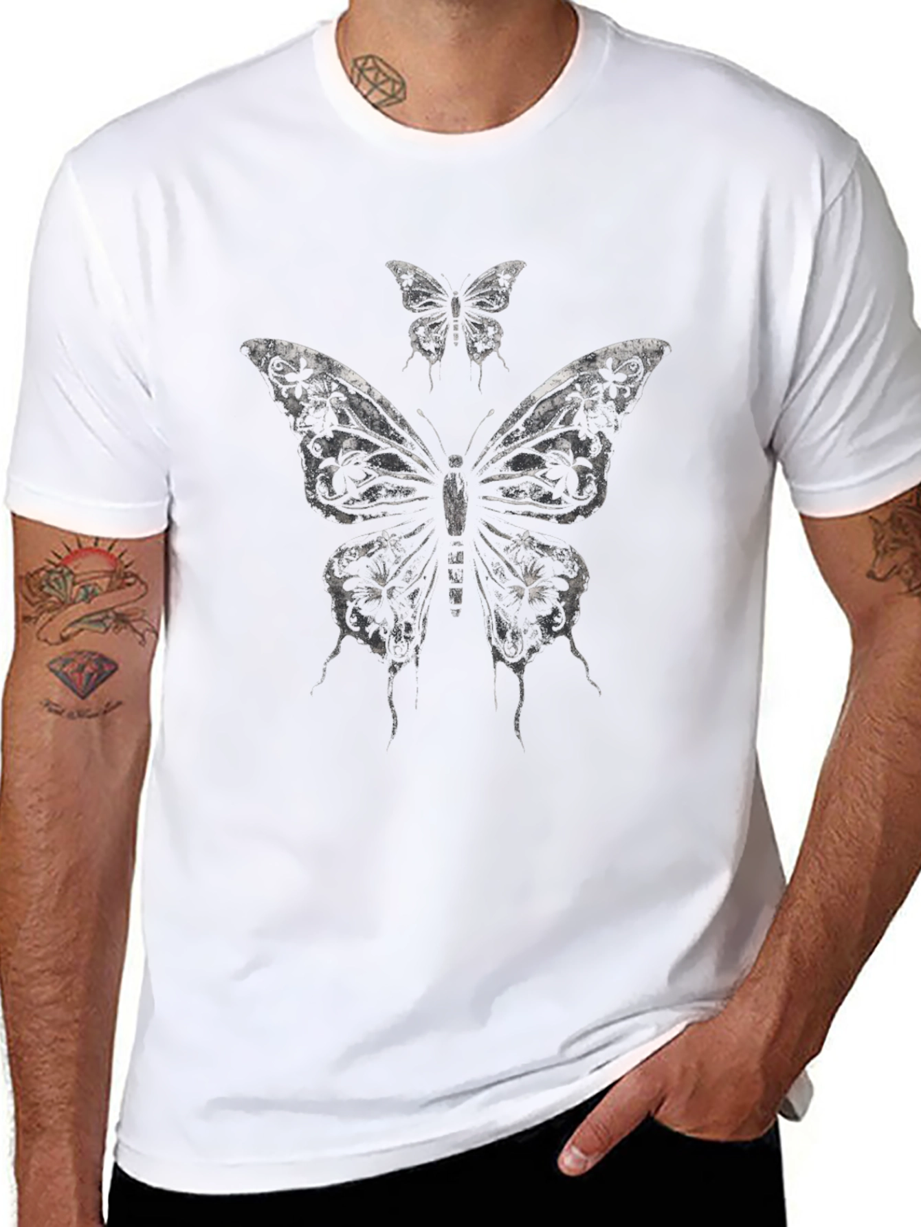 Butterfly Graphic Tee - Black