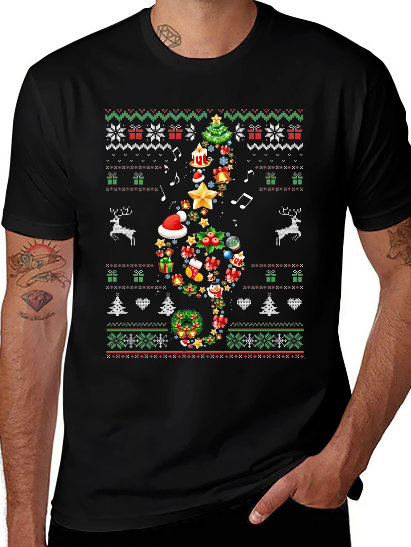 Christmas Music Note T-Shirt