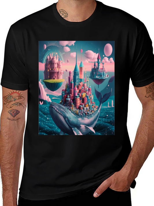 Whimsical Whale City Tee