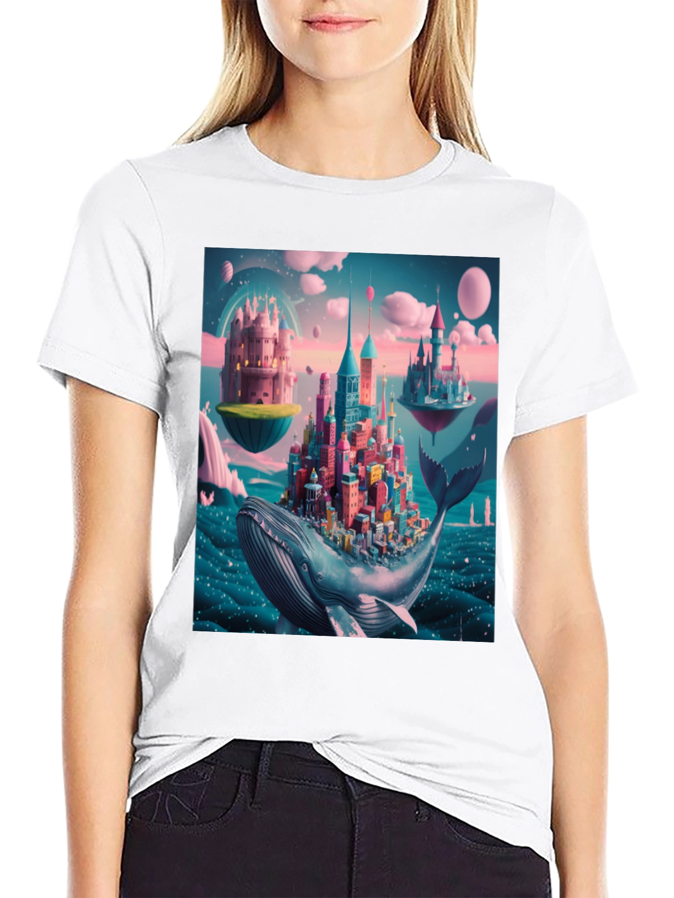 Whimsical Whale City Tee