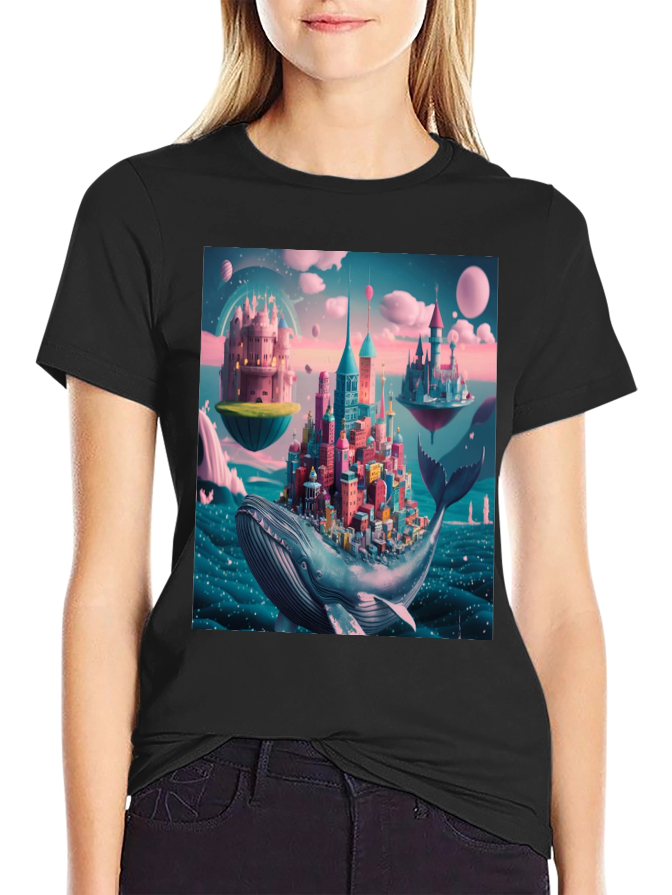 Whimsical Whale City Tee
