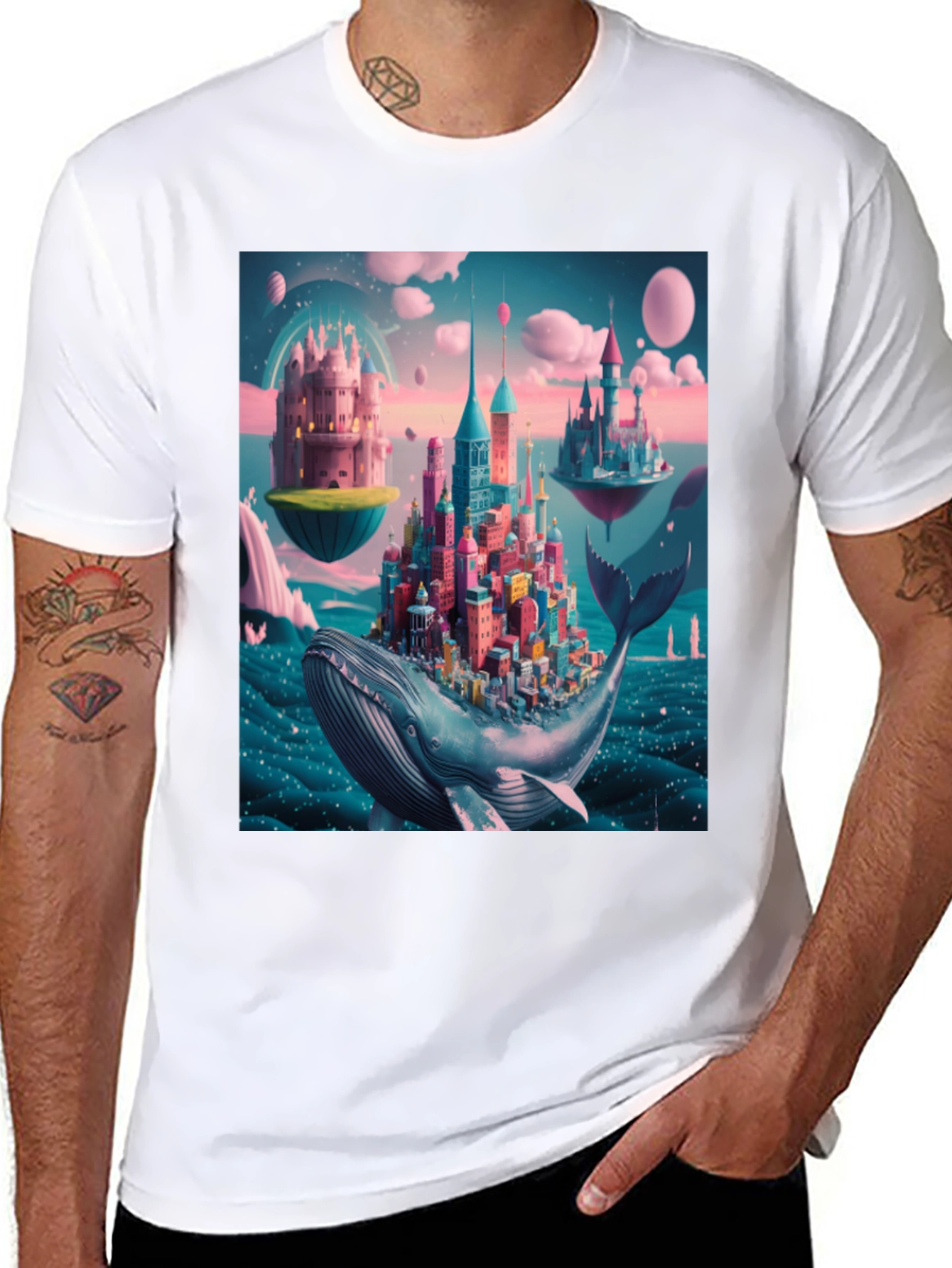 Whimsical Whale City Tee