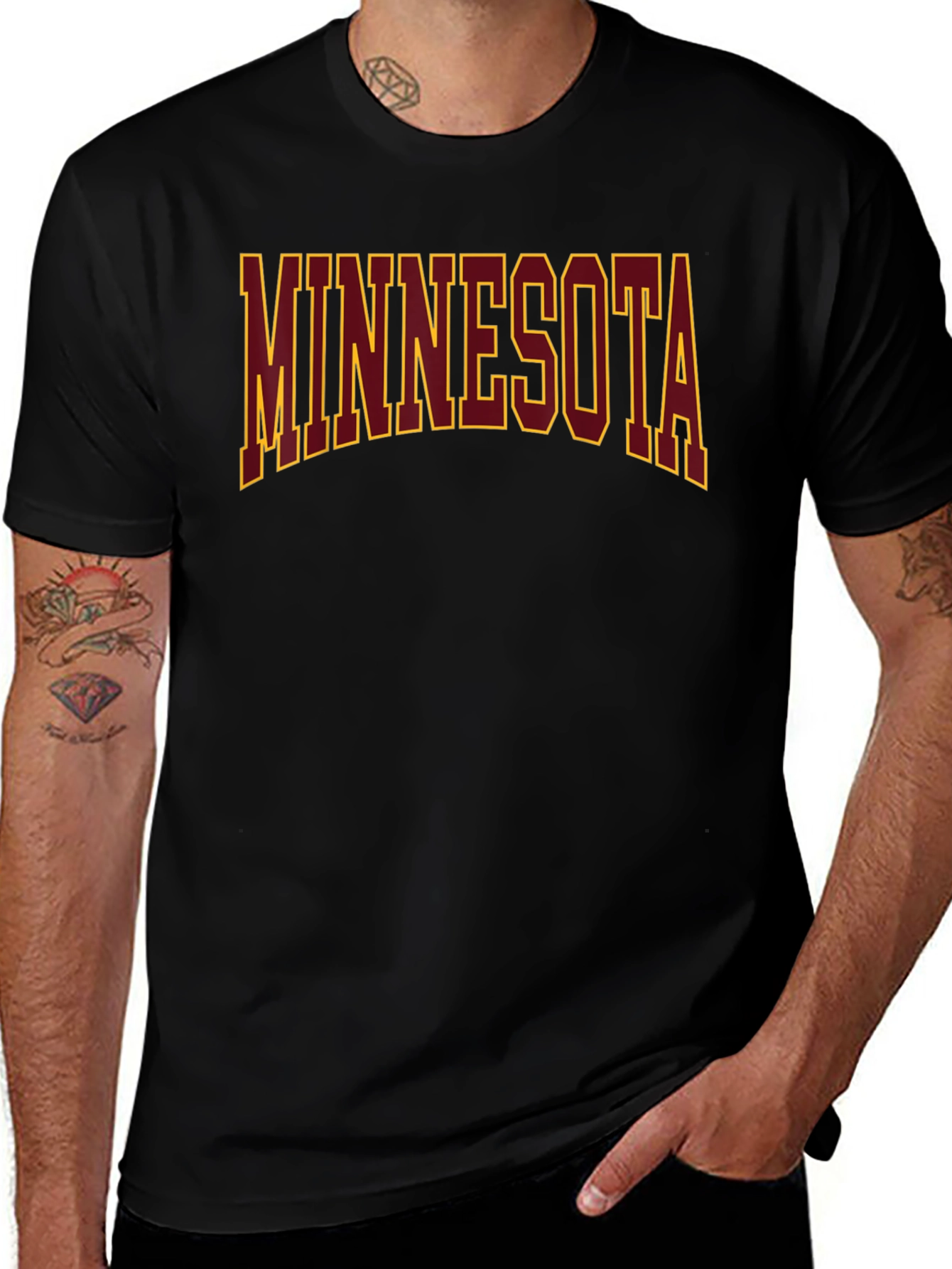 Minnesota T-Shirt Black Graphic Tee