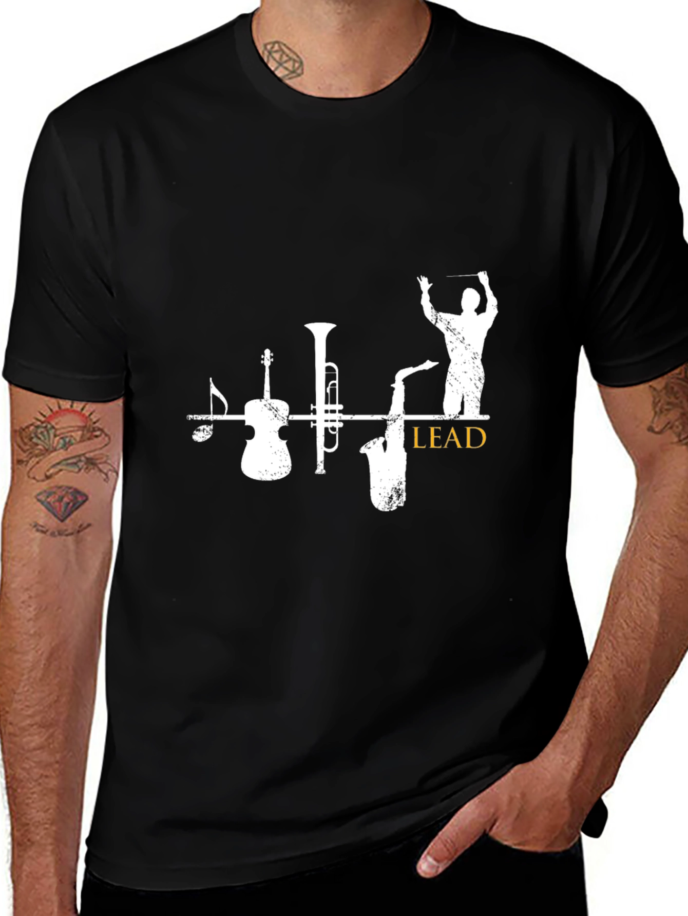 Musical Instruments Black T-Shirt