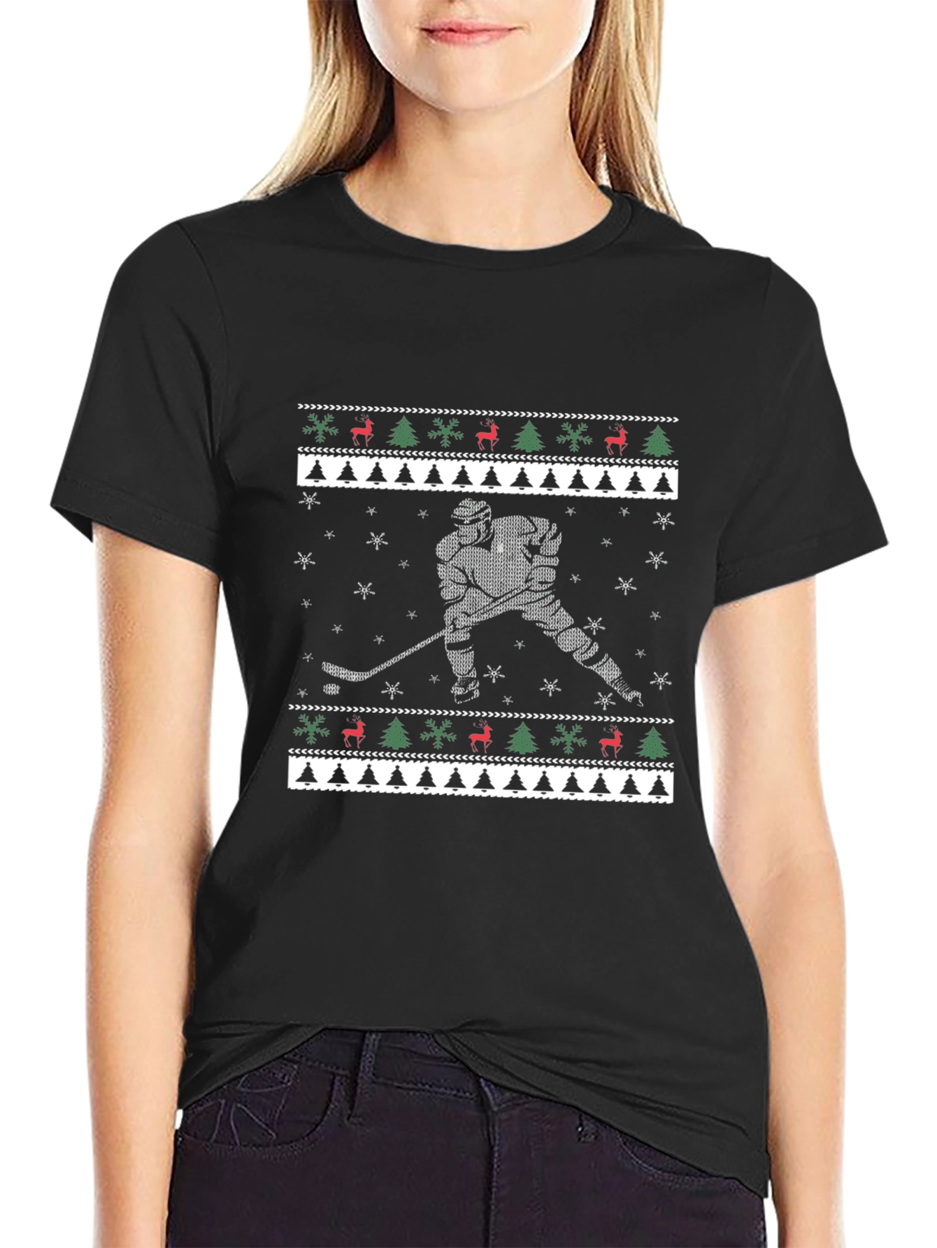 Ugly Christmas Hockey T-Shirt