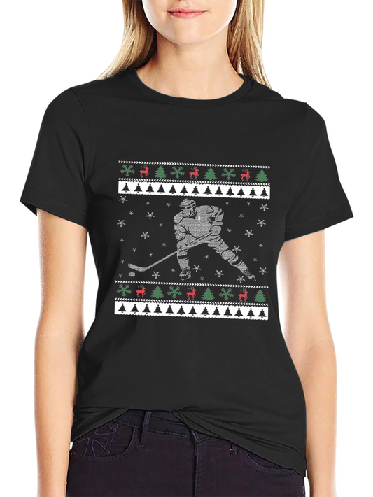 Ugly Christmas Hockey T-Shirt