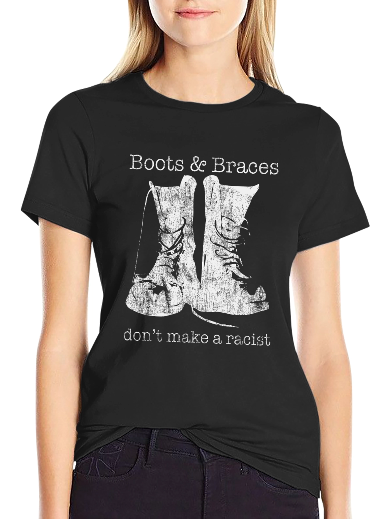 Boots & Braces T-Shirt - Anti-Racist Statement Tee