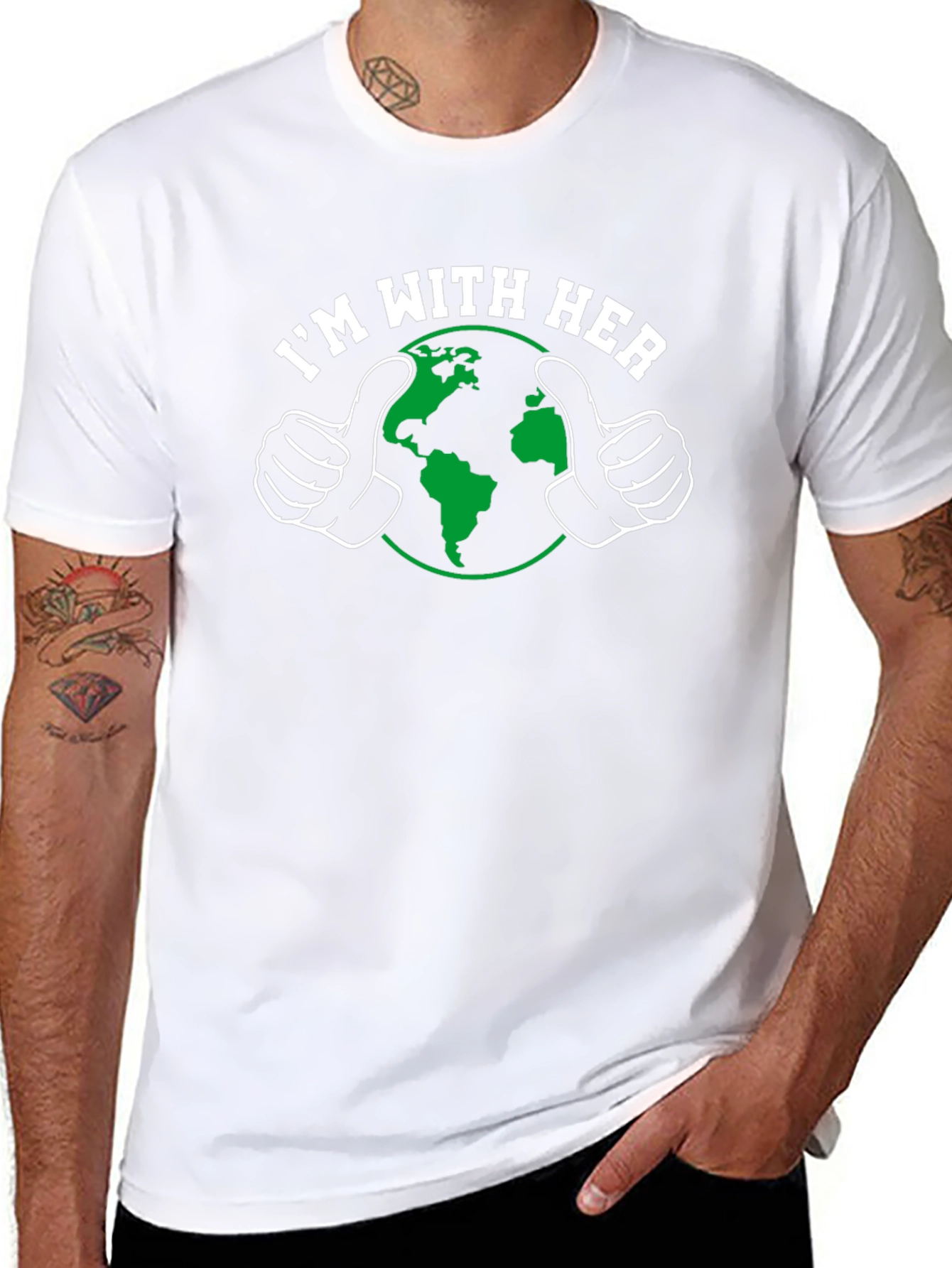 Im With Her Earth T-Shirt - Environmental Support