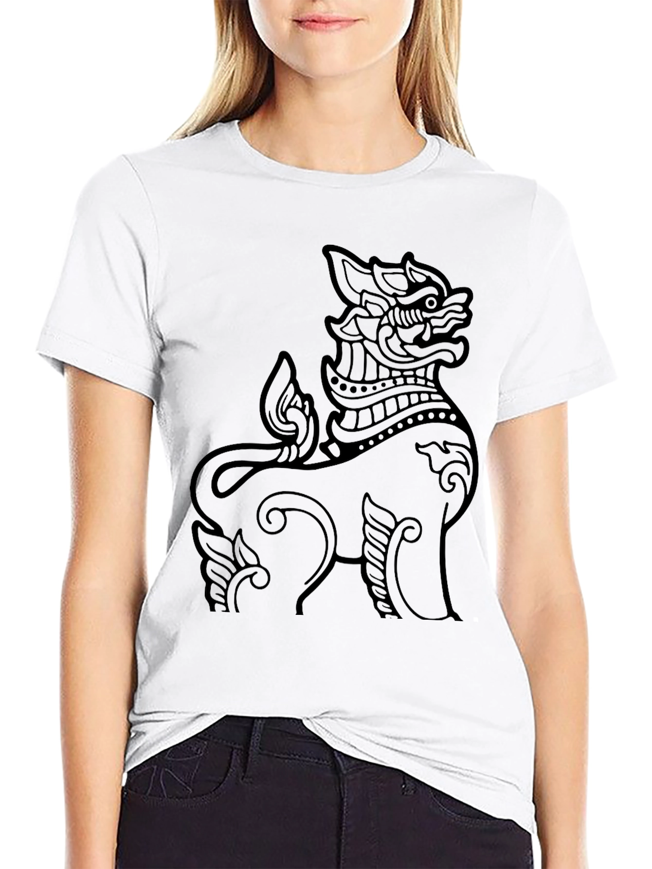 Thai Lion Graphic Tee - Mens Black T-Shirt