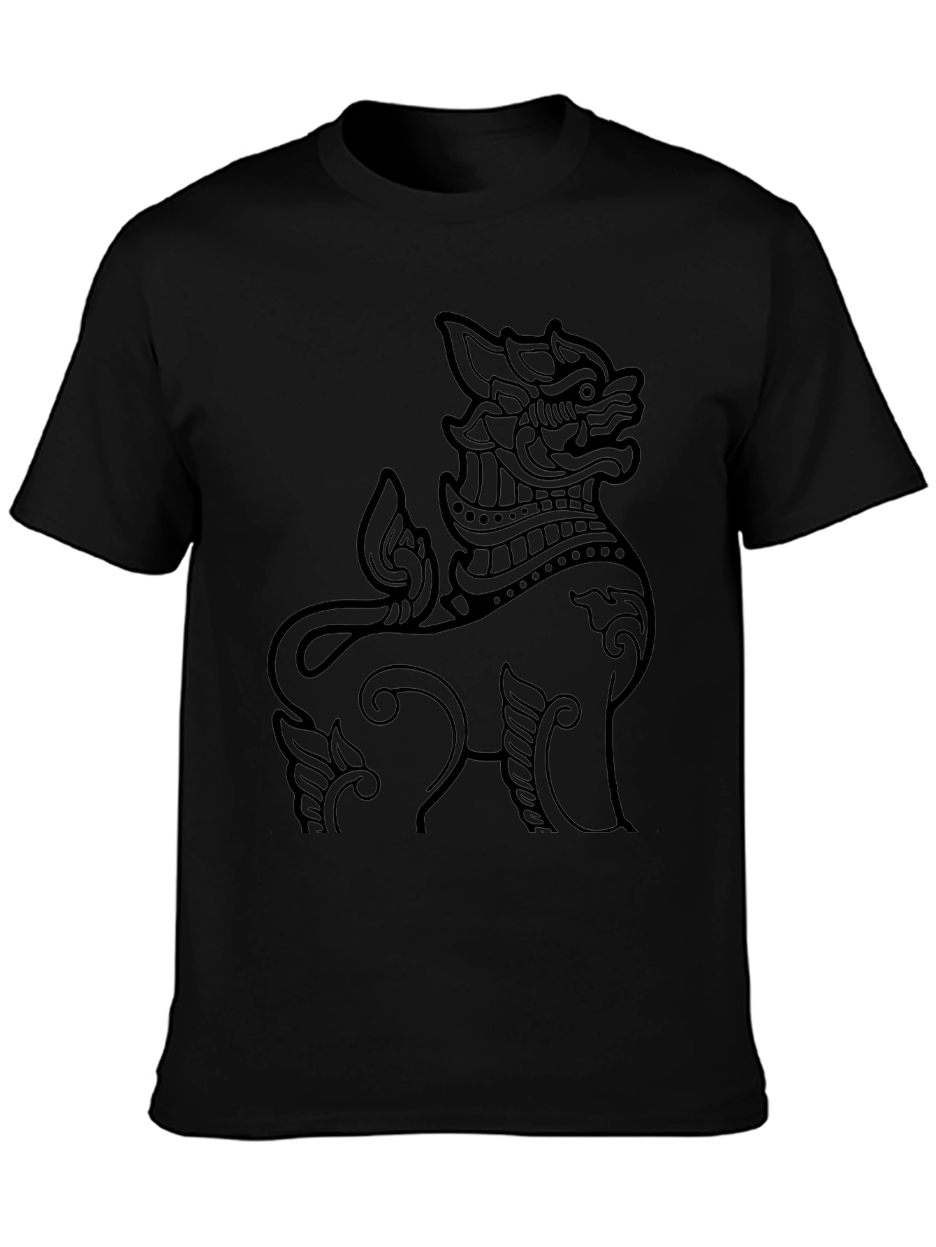 Thai Lion Graphic Tee - Mens Black T-Shirt