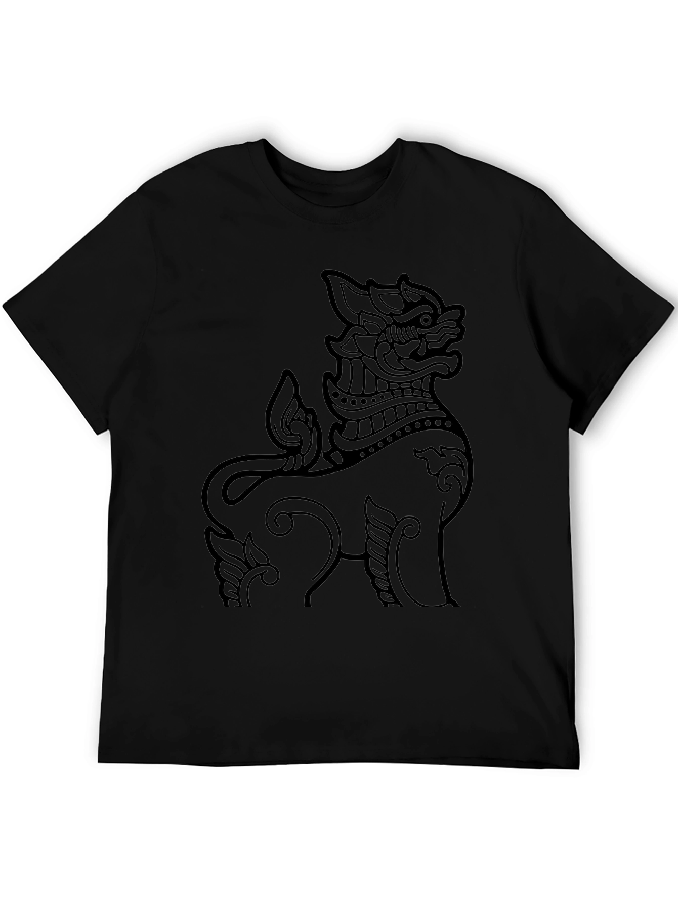 Thai Lion Graphic Tee - Mens Black T-Shirt