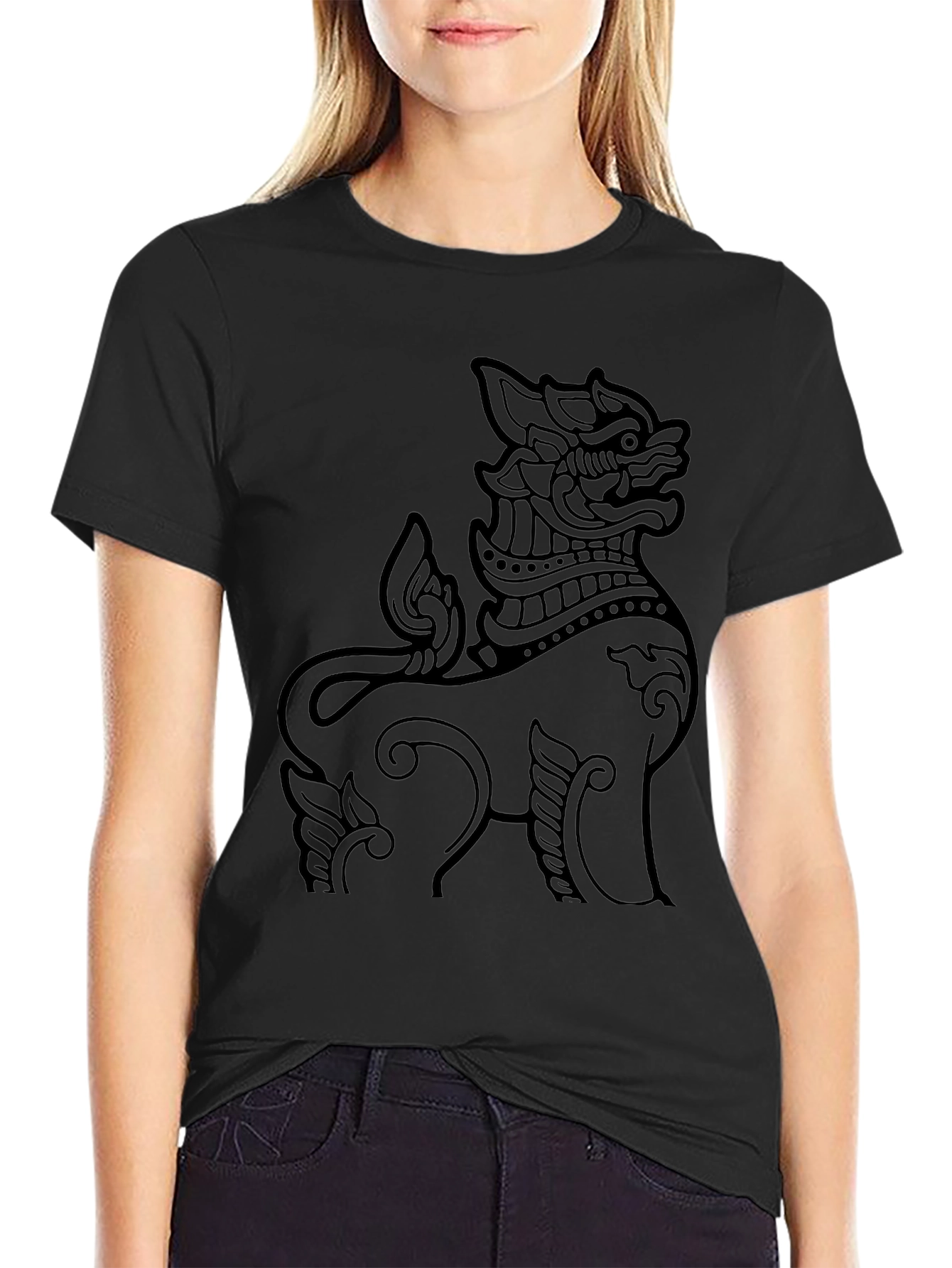 Thai Lion Graphic Tee - Mens Black T-Shirt