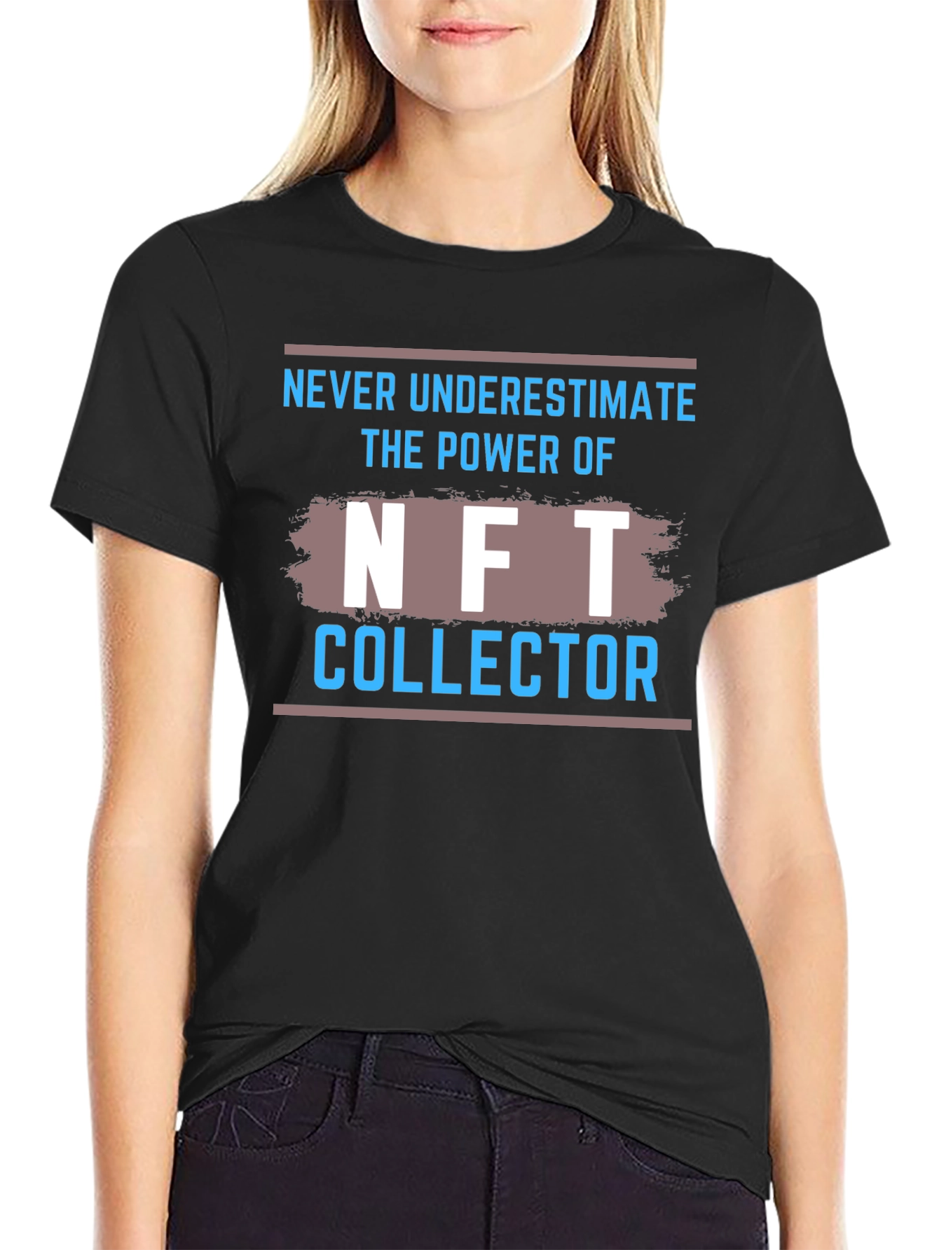 NFT Collector Graphic Tee - Black Cotton T-Shirt