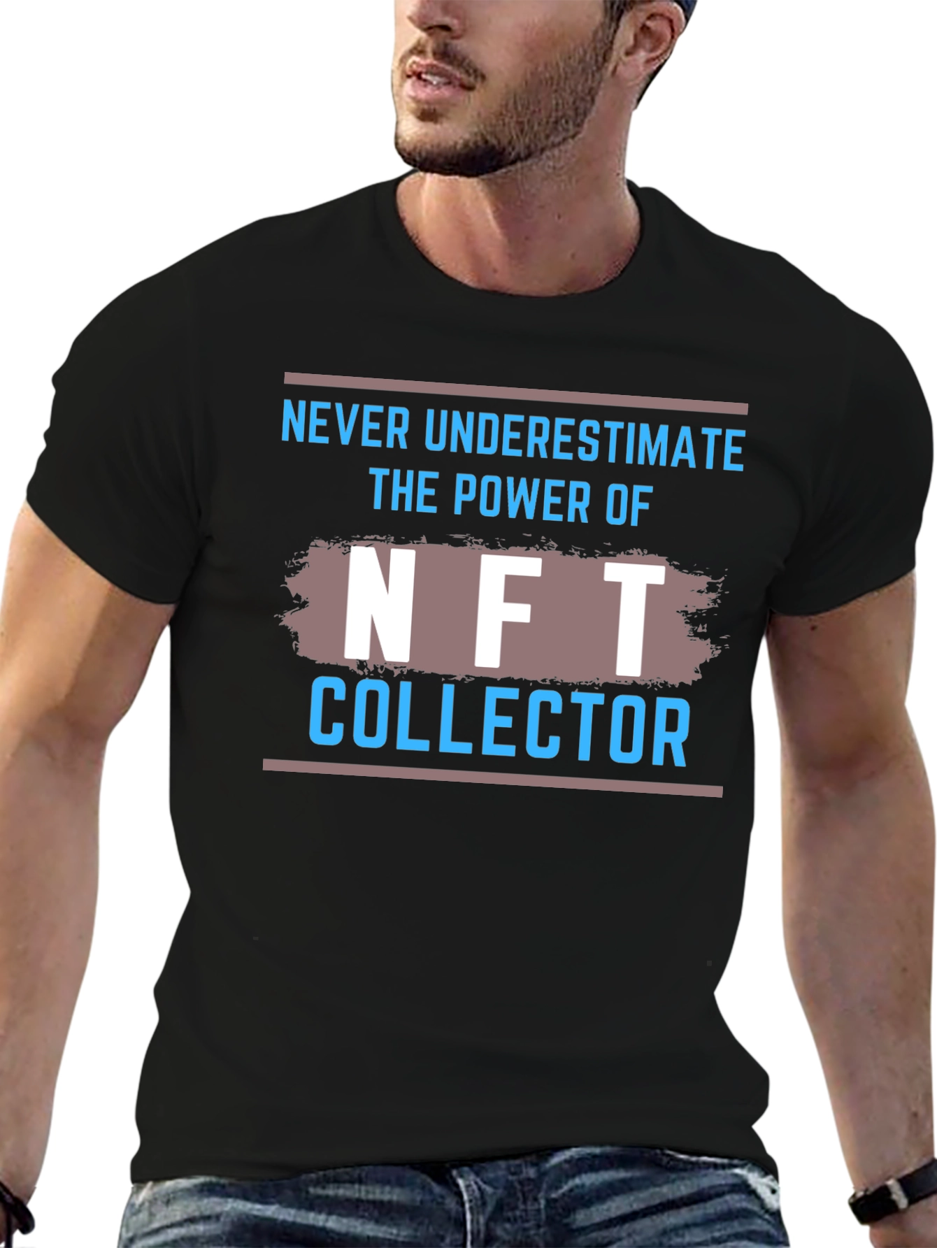 NFT Collector Graphic Tee - Black Cotton T-Shirt
