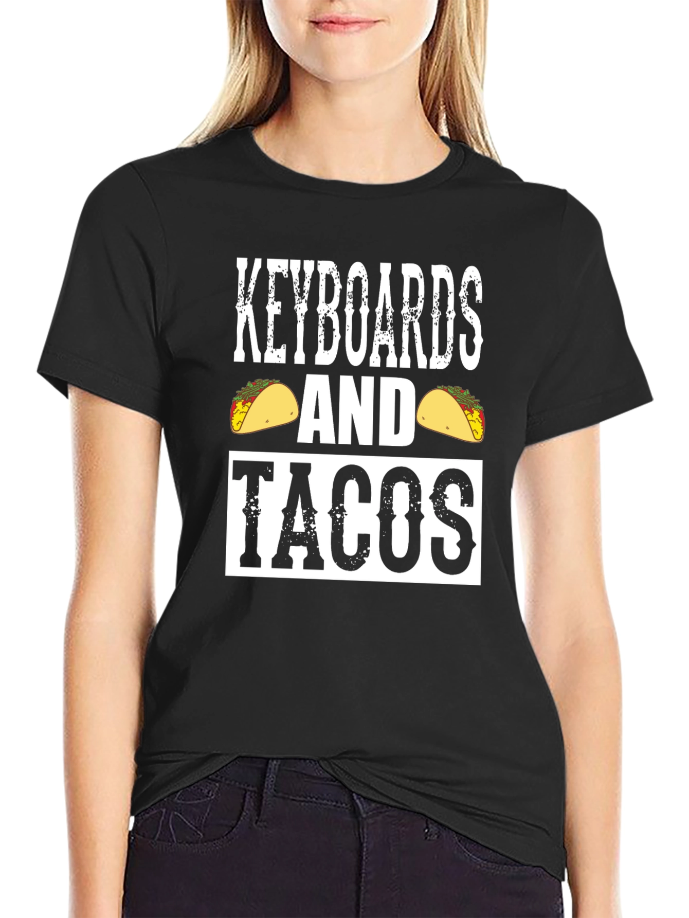 Keyboards and Tacos Graphic T-Shirt