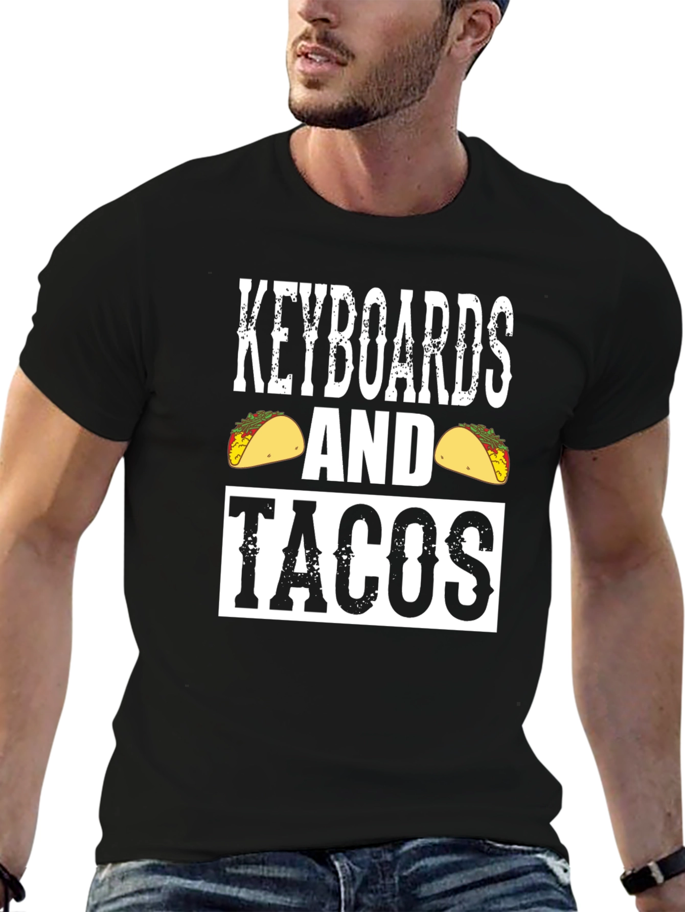 Keyboards and Tacos Graphic T-Shirt