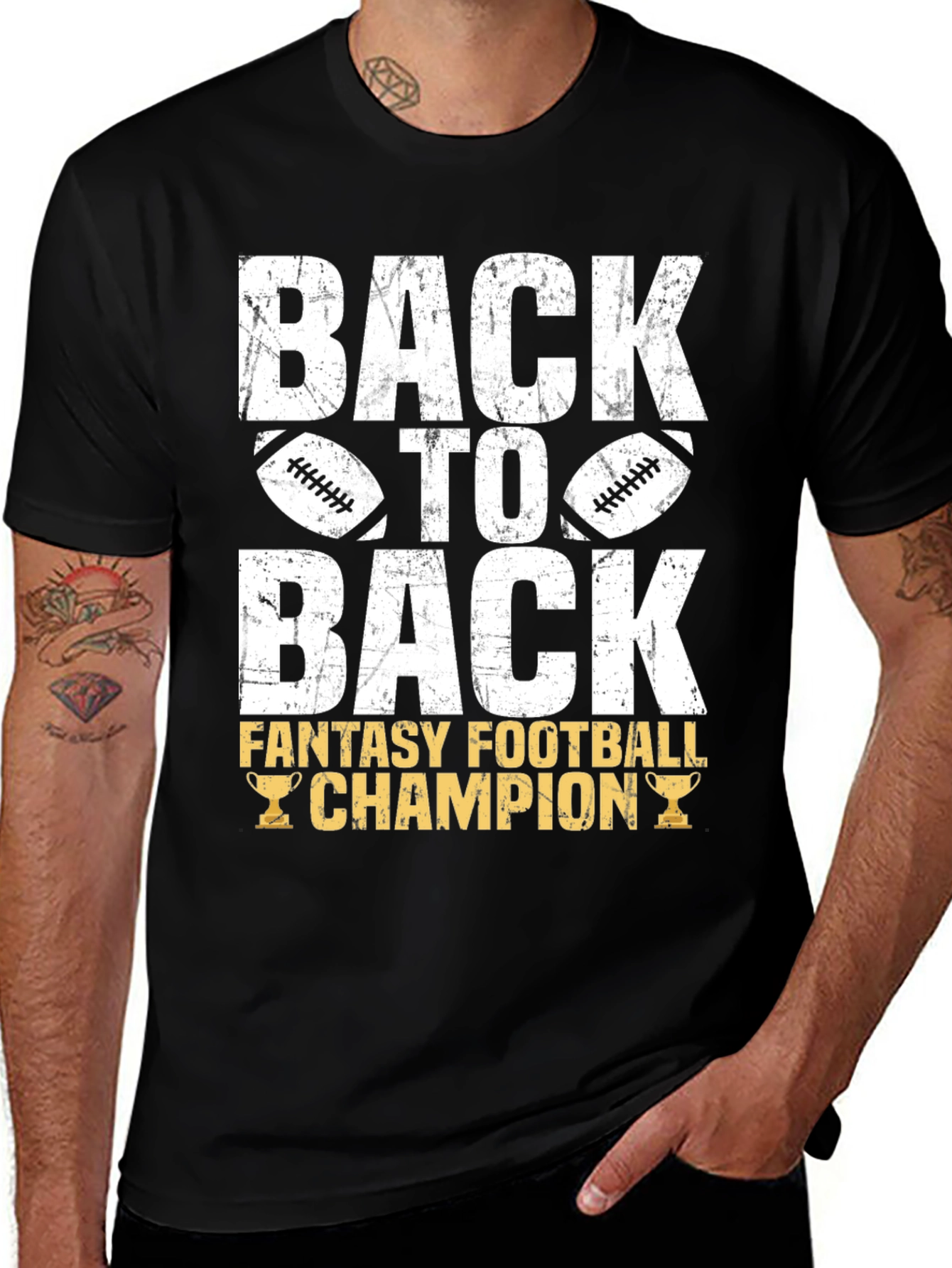 Back to Back Fantasy Football Champion T-Shirt