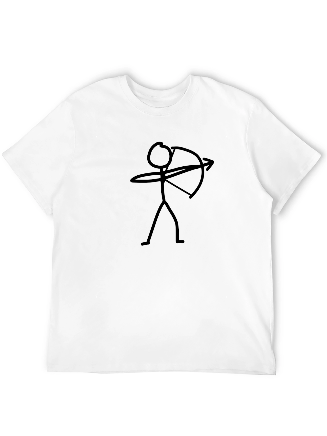 Archer Stick Figure Graphic Tee - Black