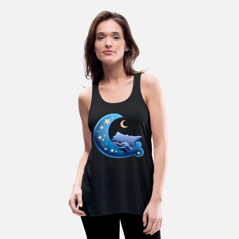 Cartoon Sleep Icon Moon and Bed for Sleep