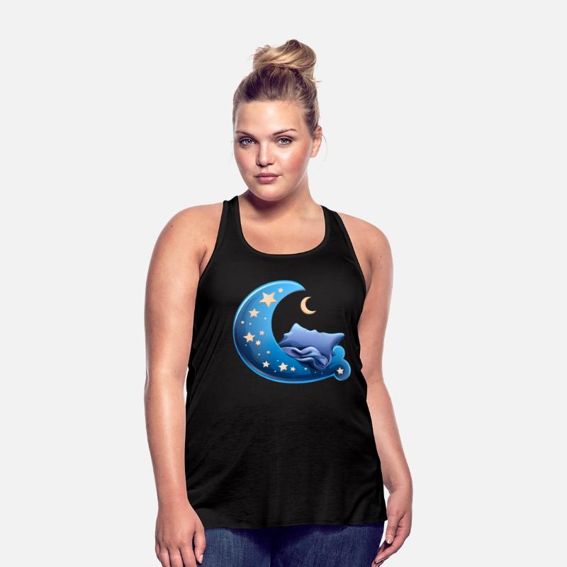 Cartoon Sleep Icon Moon and Bed for Sleep