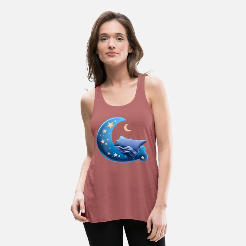 Cartoon Sleep Icon Moon and Bed for Sleep