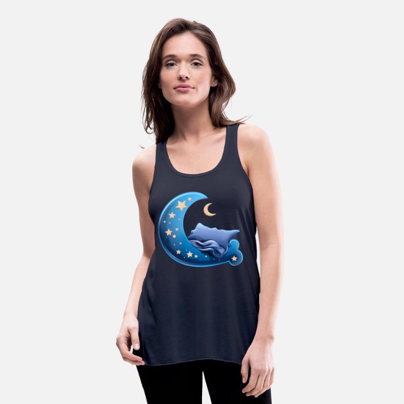 Cartoon Sleep Icon Moon and Bed for Sleep