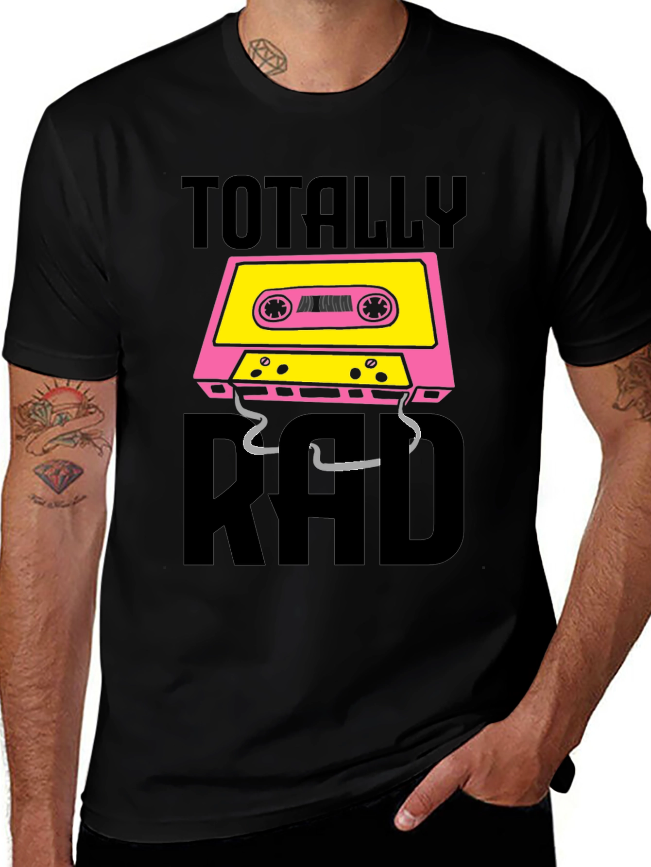 Totally Rad Cassette Tape Graphic T-Shirt