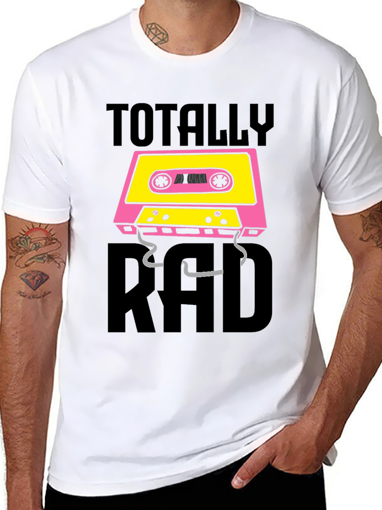 Totally Rad Cassette Tape Graphic T-Shirt