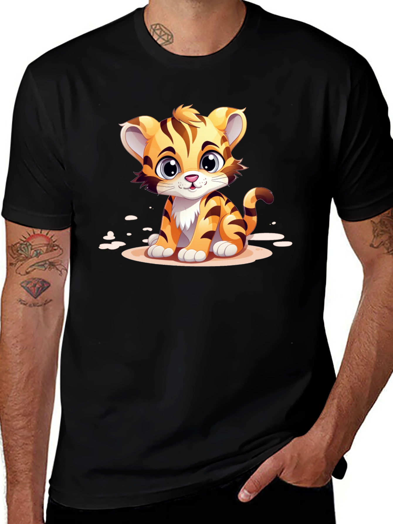 Cute Cartoon Tiger T-Shirt