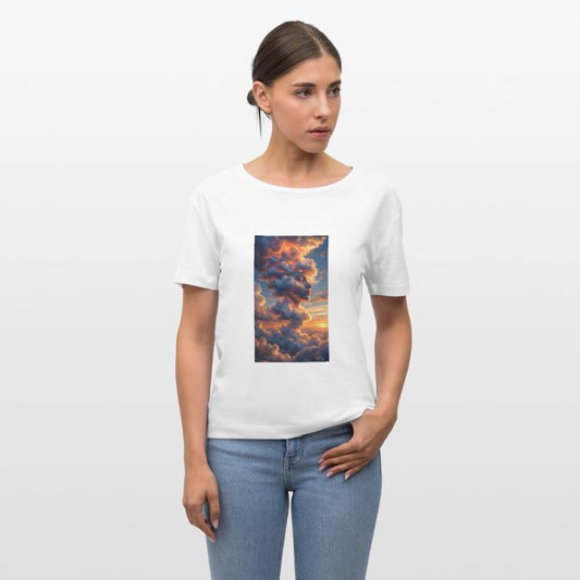 Celestial Woman Cloud Formation at Golden Sunset