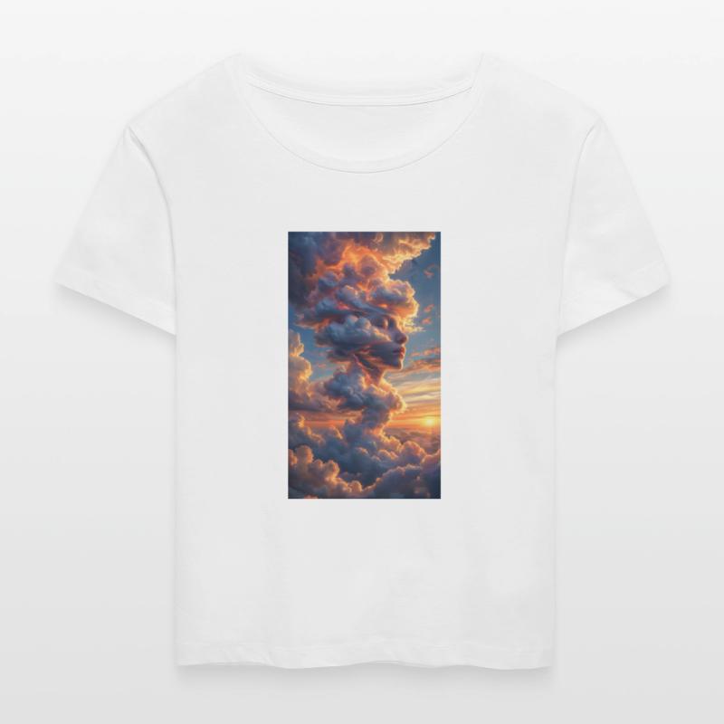 Celestial Woman Cloud Formation at Golden Sunset