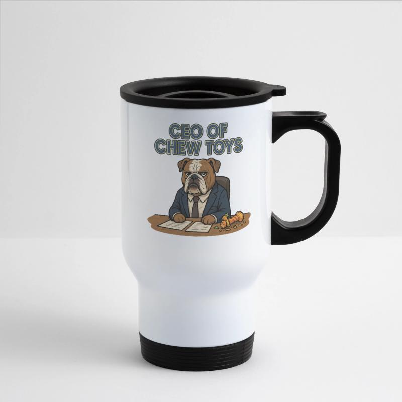CEO Bulldog Chew Toy Boss Cartoon Design 1