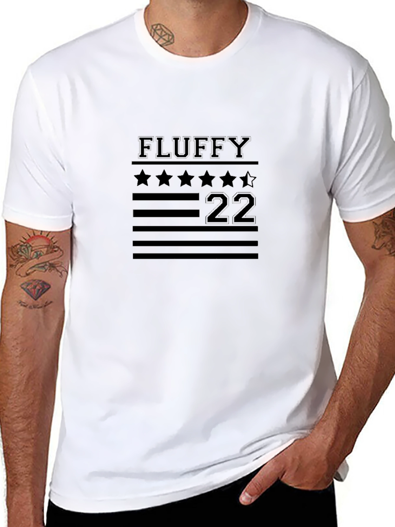 Fluffy 22 Graphic Tee - Black Cotton Blend