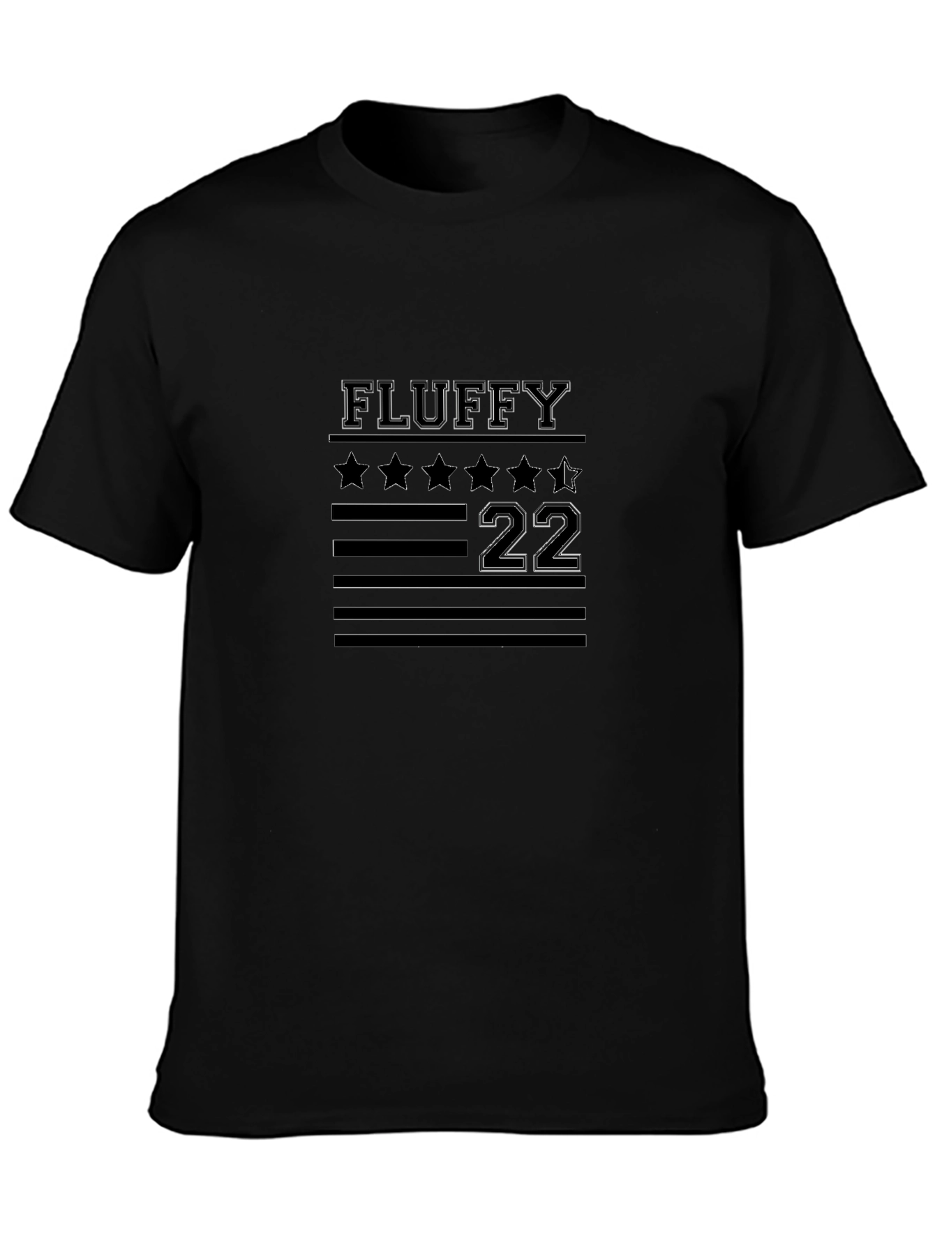 Fluffy 22 Graphic Tee - Black Cotton Blend