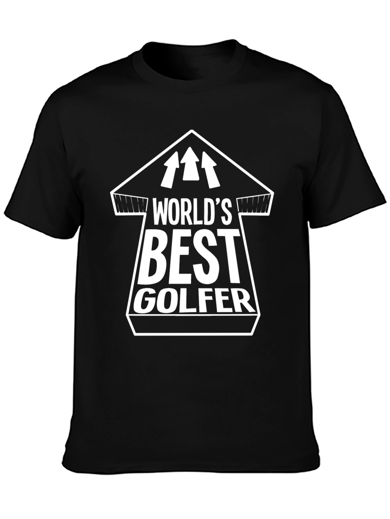 Worlds Best Golfer Black Cotton T-Shirt
