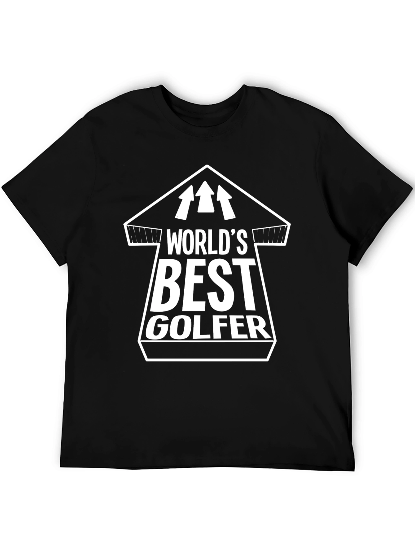 Worlds Best Golfer Black Cotton T-Shirt