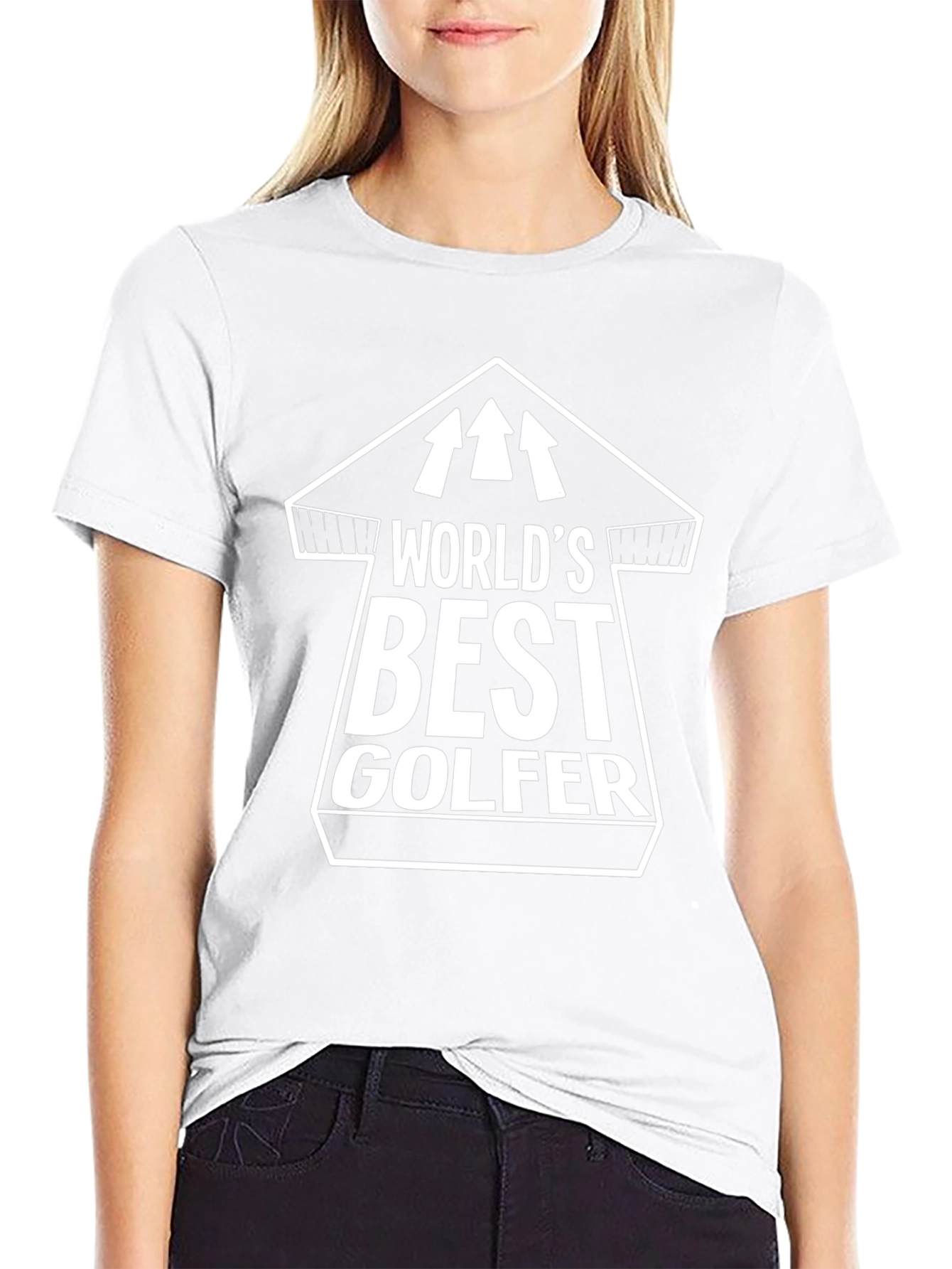 Worlds Best Golfer Black Cotton T-Shirt