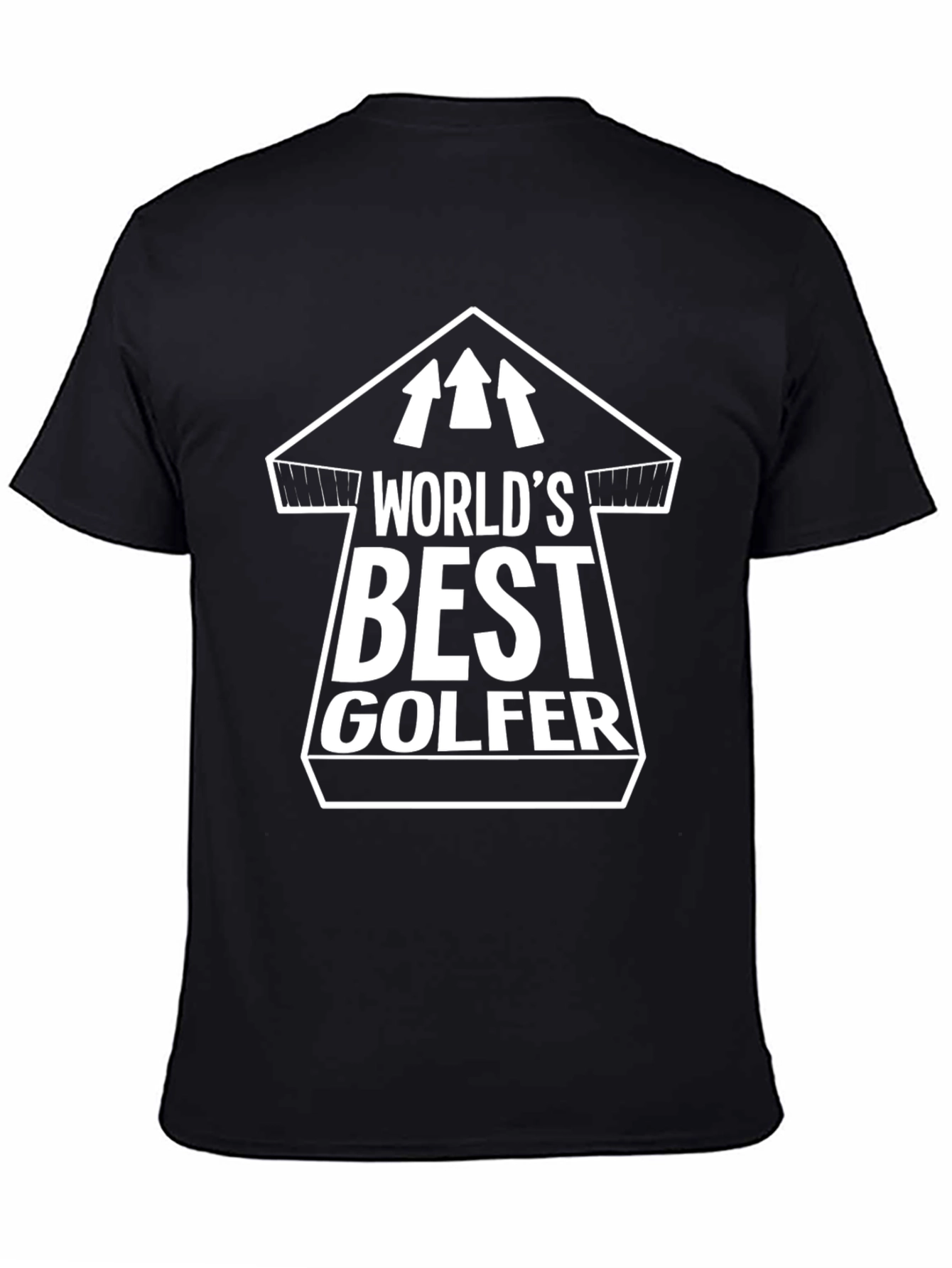 Worlds Best Golfer Black Cotton T-Shirt