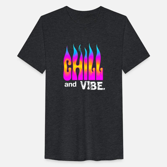 "Chill and Vibe" Neon Flame Gradient Art Print