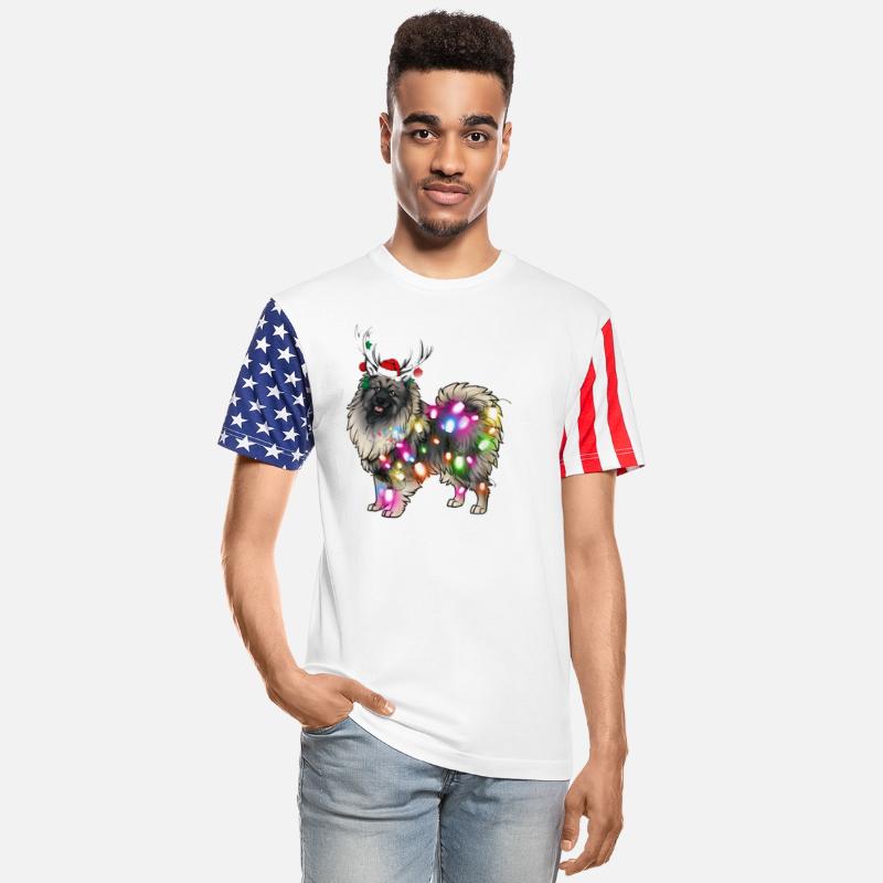 Christmas lights keeshond dog winterwalk cute pet