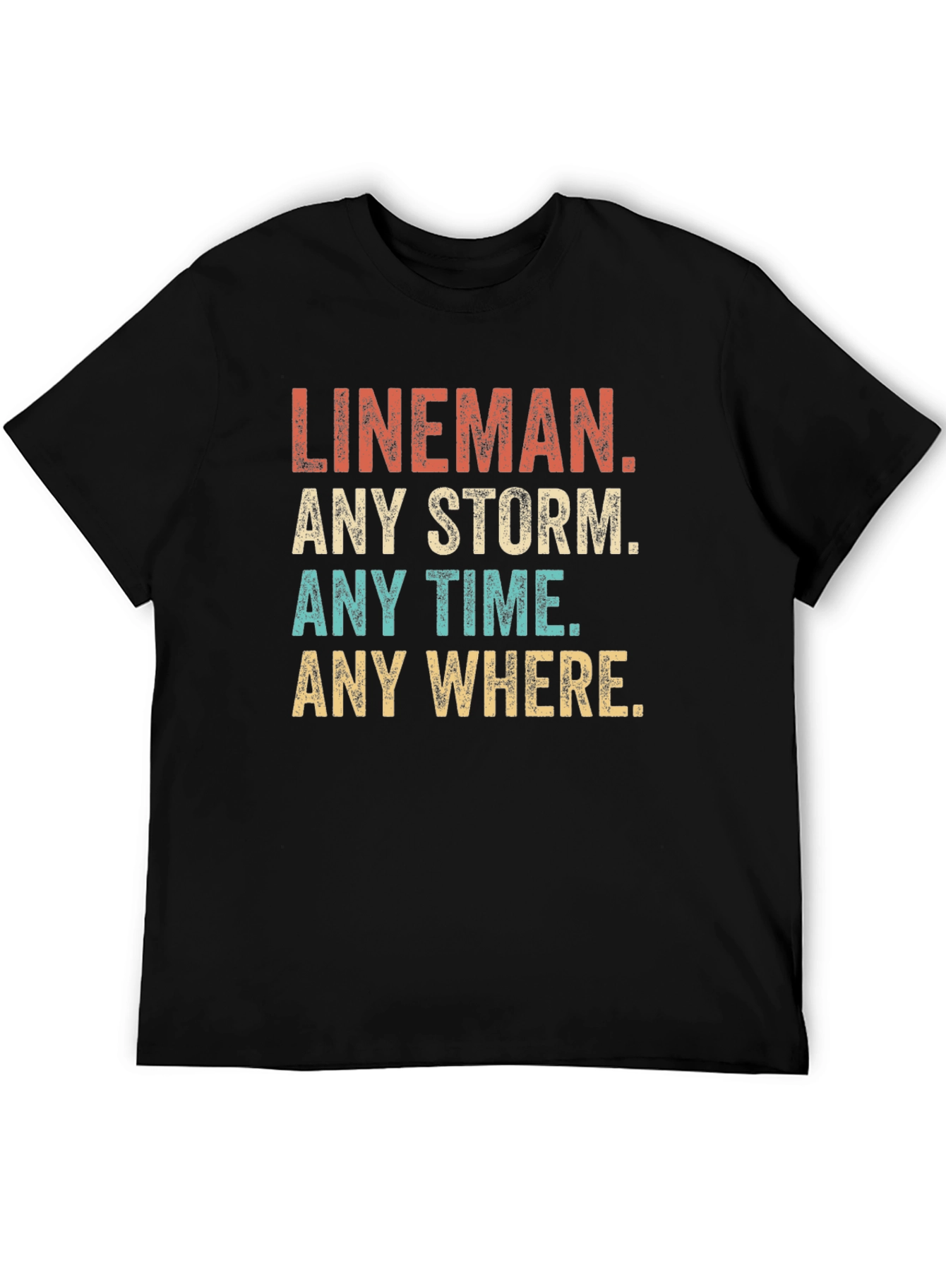 Lineman Any Storm T-Shirt - Black