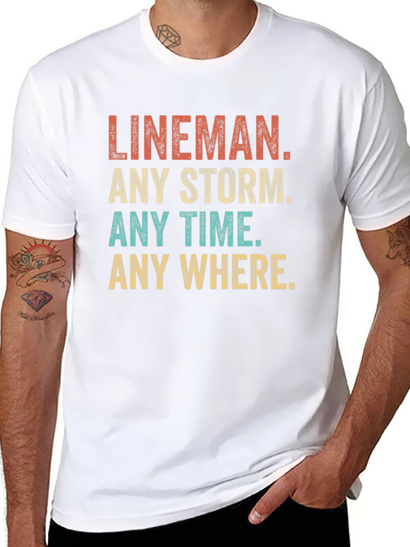 Lineman Any Storm T-Shirt - Black