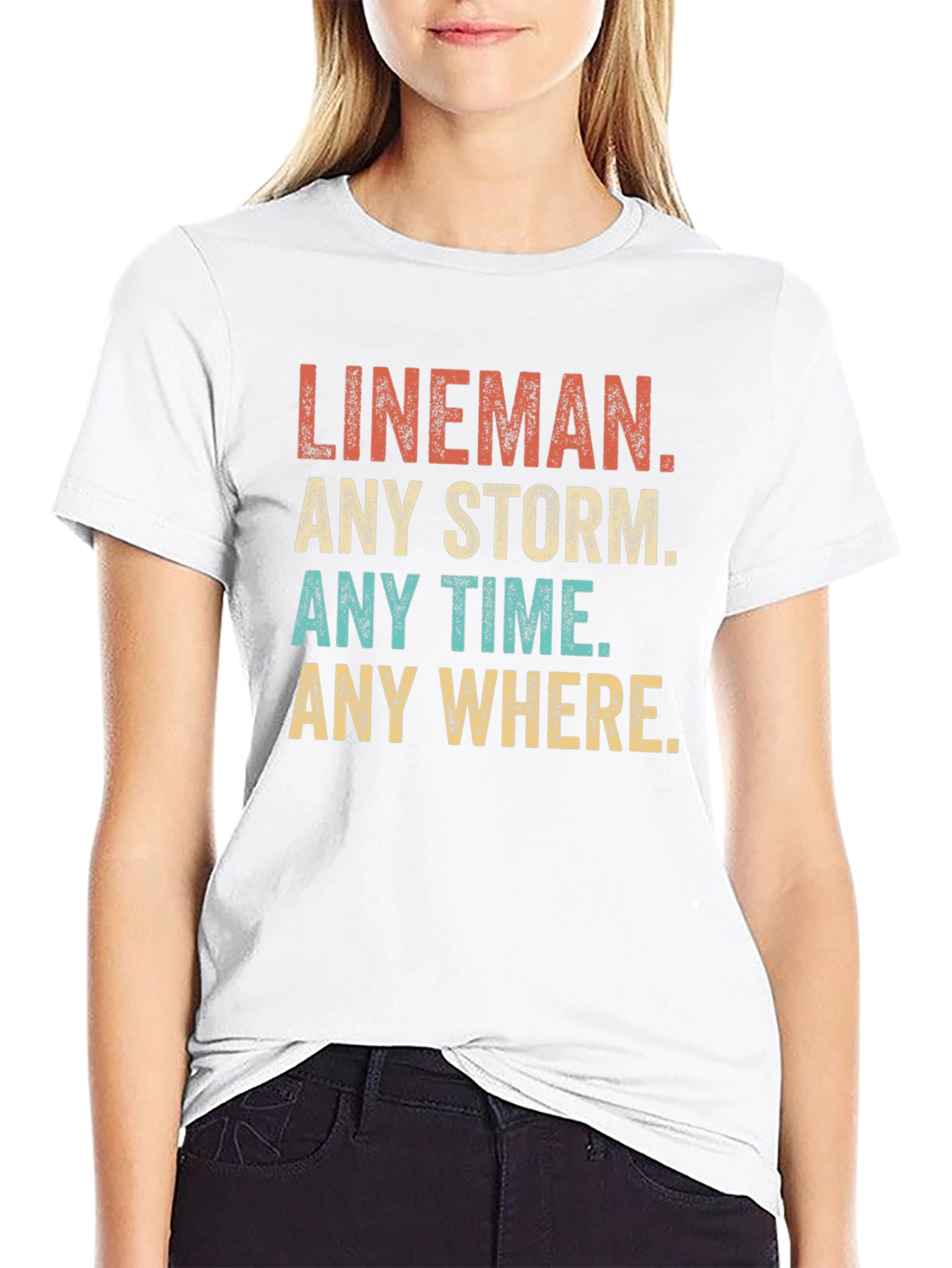 Lineman Any Storm T-Shirt - Black