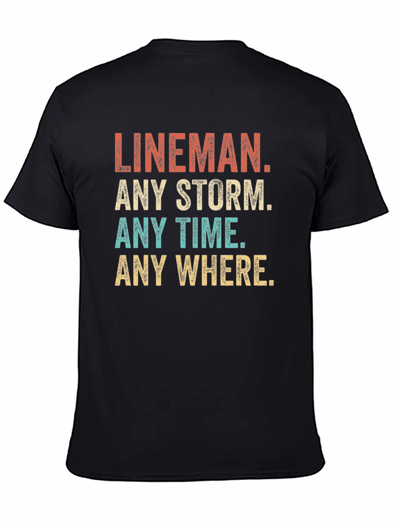 Lineman Any Storm T-Shirt - Black