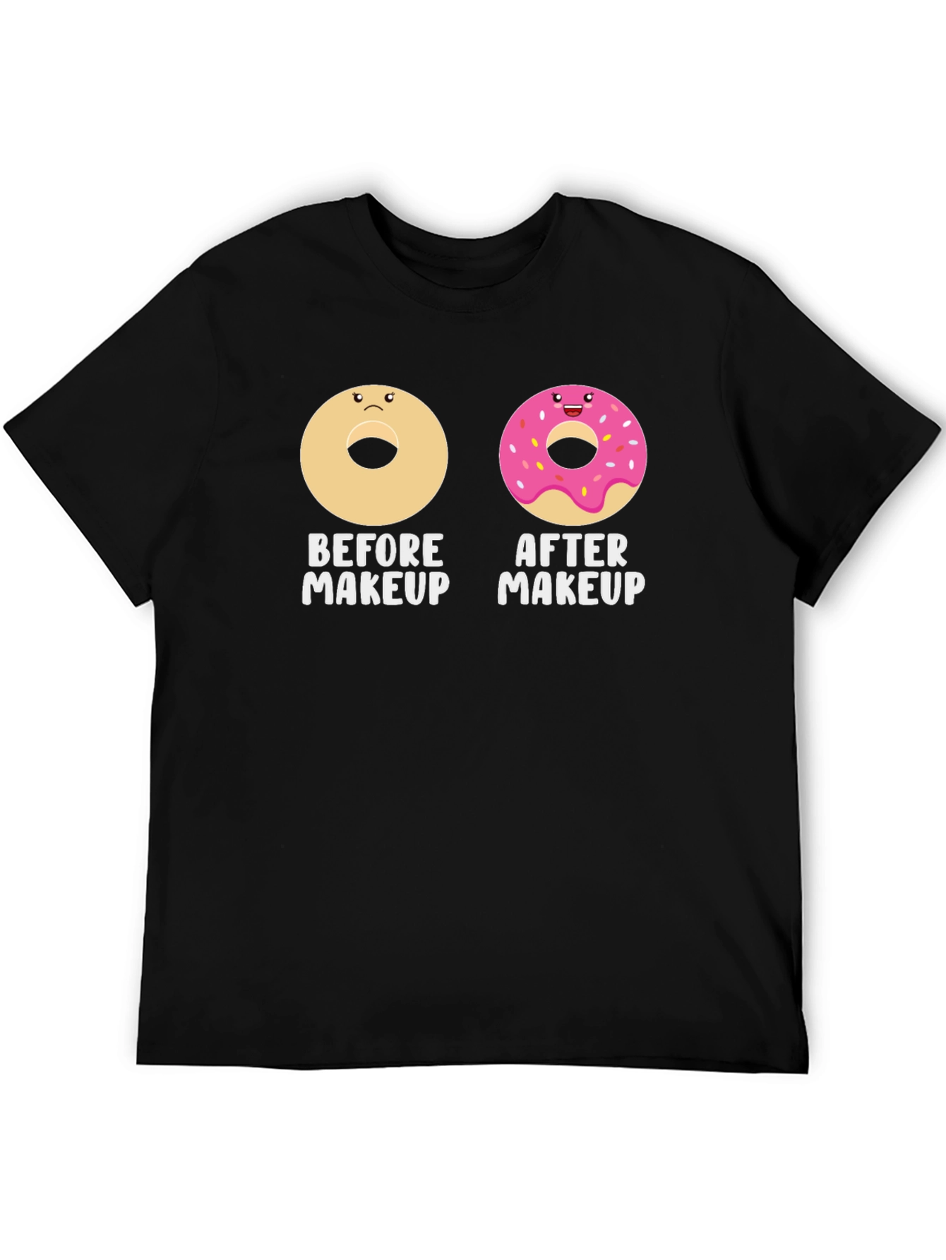 Donut Makeup T-Shirt - Funny Graphic Tee