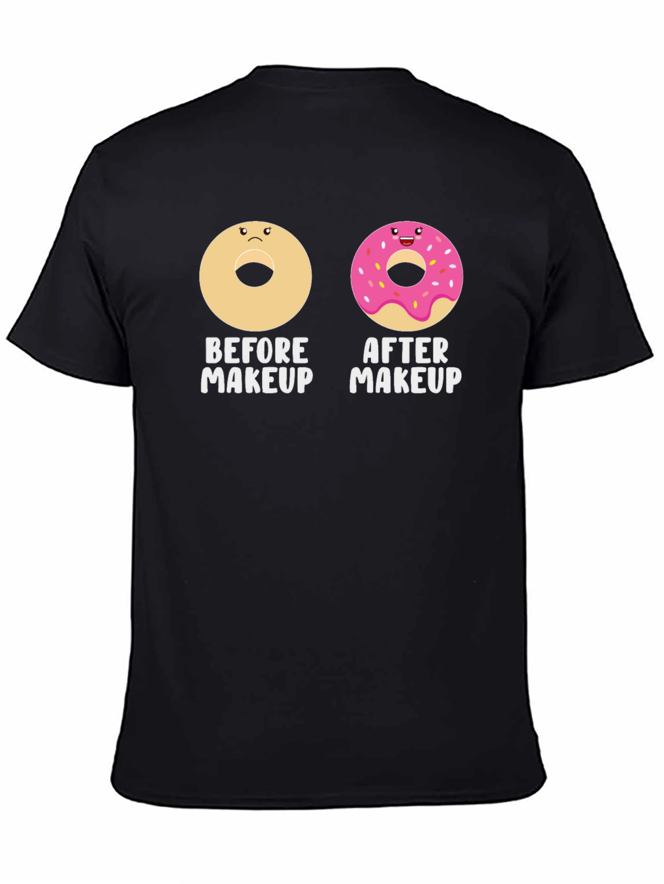 Donut Makeup T-Shirt - Funny Graphic Tee