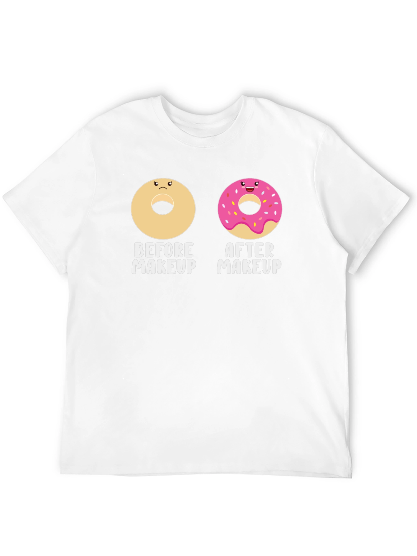 Donut Makeup T-Shirt - Funny Graphic Tee